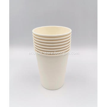 PLA Cornstarch Paper Cup For Hot Cold Drink
